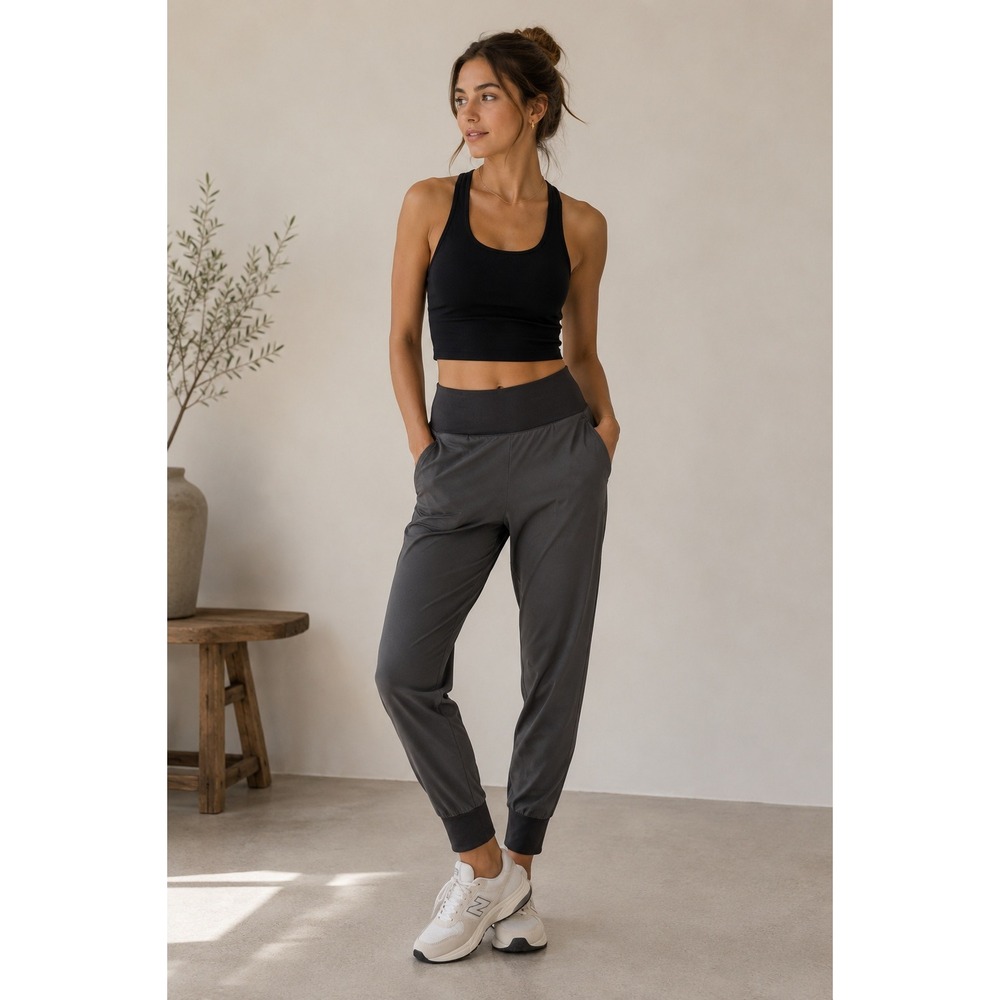 Athleta Pants Womens 2 Jogger Tapered Stretch Recycled Zip Pocket Activewear